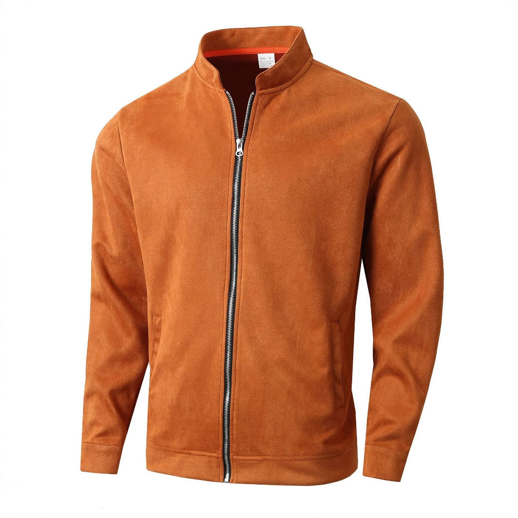 Round Neck Slim Fit Men Jacket Long Sleeves