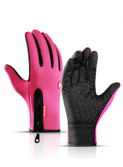 Winter Gloves Touch Screen Waterproof Sports Gloves With Fleece