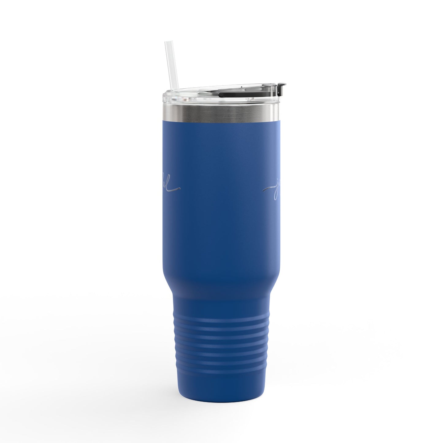 Joyful 40oz Insulated Travel Mug — Large Stainless Steel Tumbler with Straw & Handle