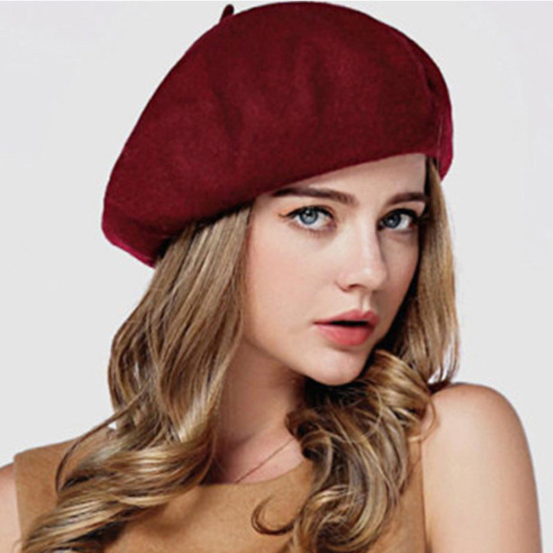 Autumn And Winter Japanese Casual Wool Warm Hat Beret