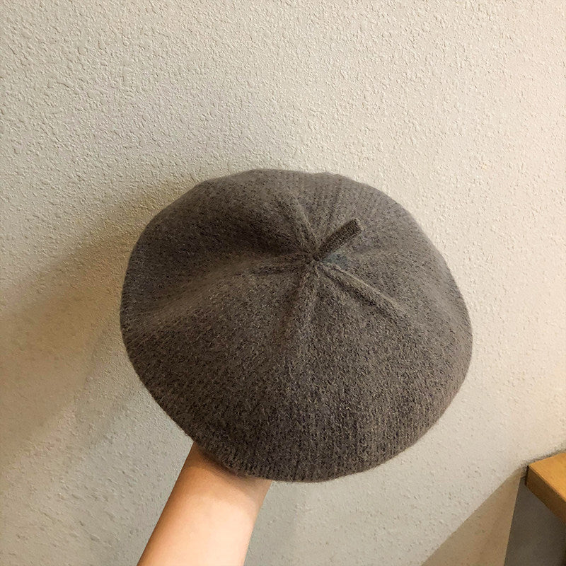 Knitted Beret British Wild Ins Tide Net Red Beret Winter