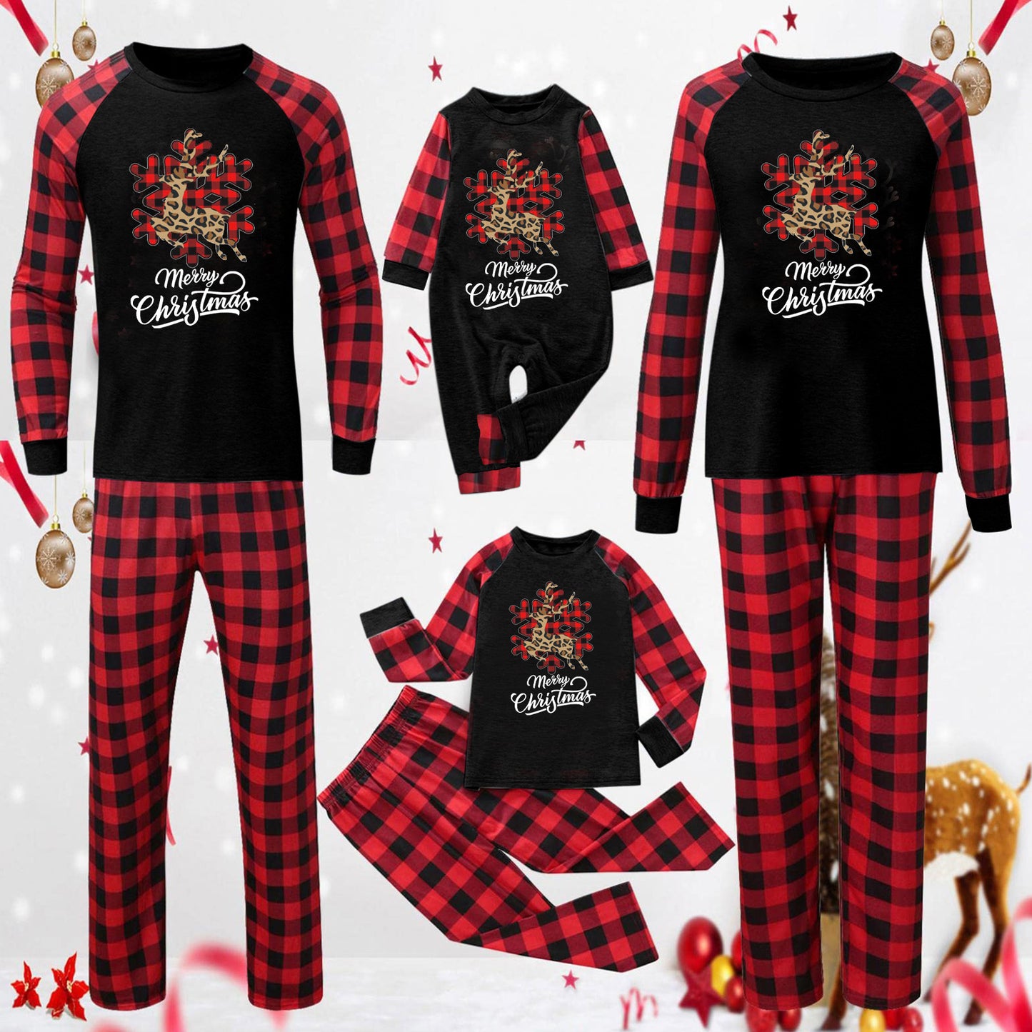 Christmas Parent-child Pajamas Suit Homewear Clothes