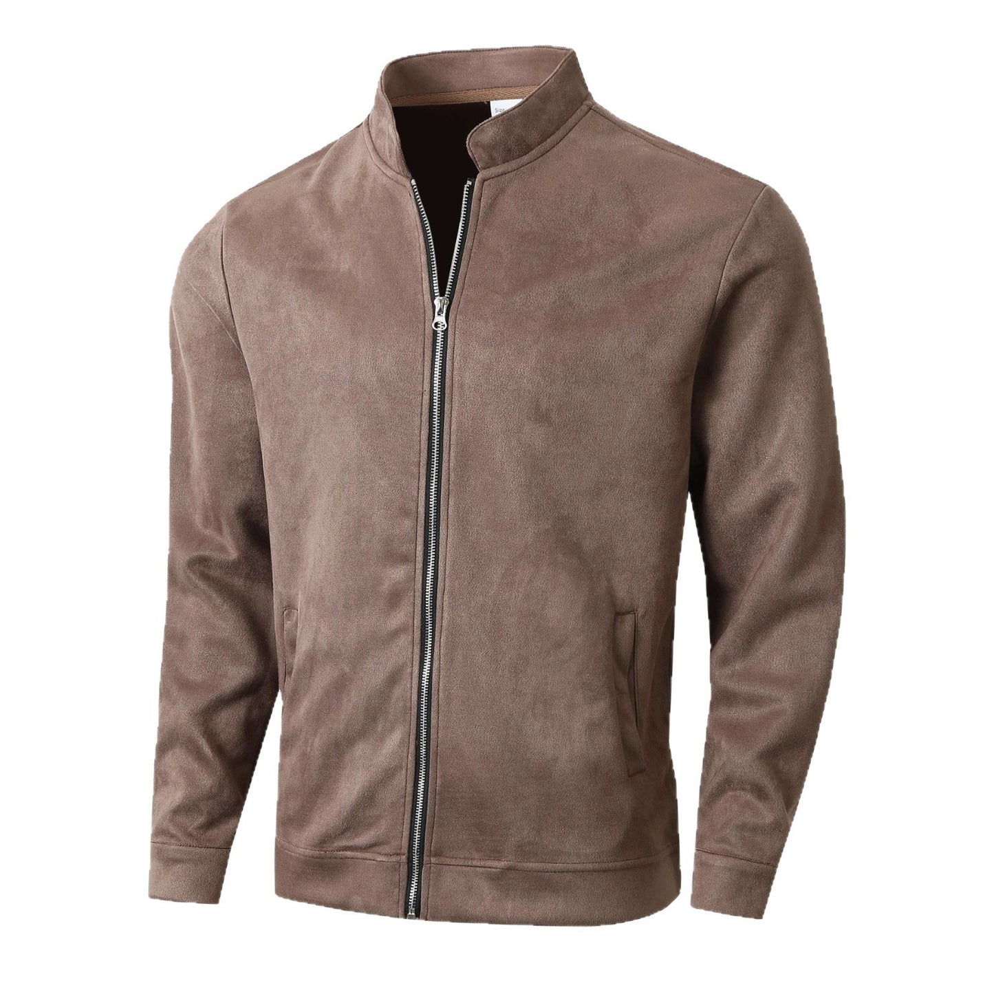 Round Neck Slim Fit Men Jacket Long Sleeves
