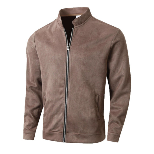Round Neck Slim Fit Men Jacket Long Sleeves