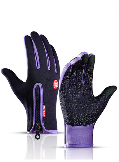 Winter Gloves Touch Screen Waterproof Sports Gloves With Fleece
