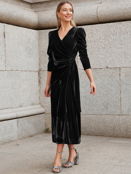 Elegant Women Velvet Dress