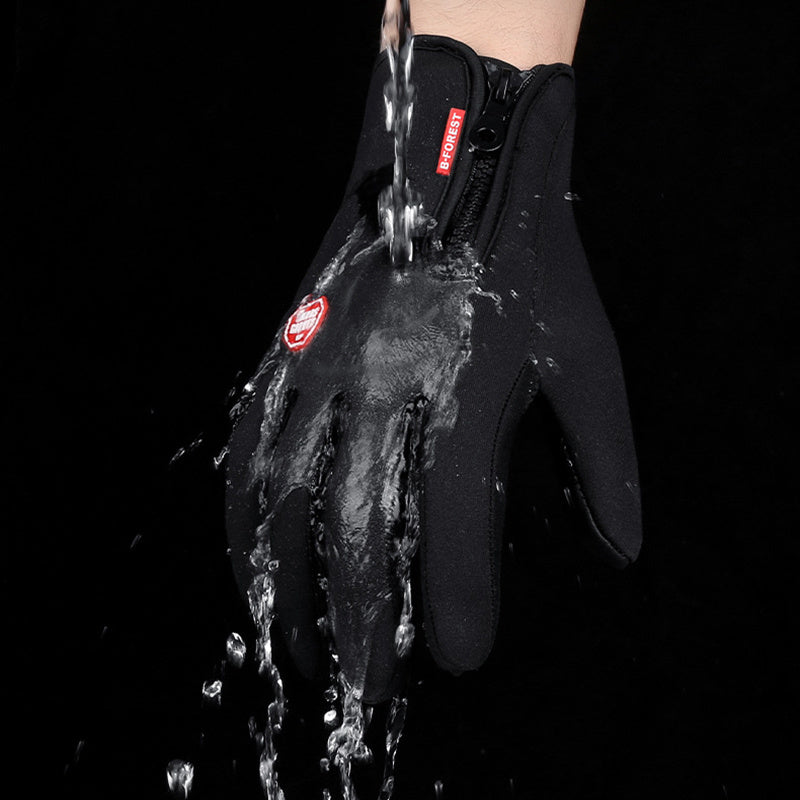 Winter Gloves Touch Screen Waterproof Sports Gloves With Fleece