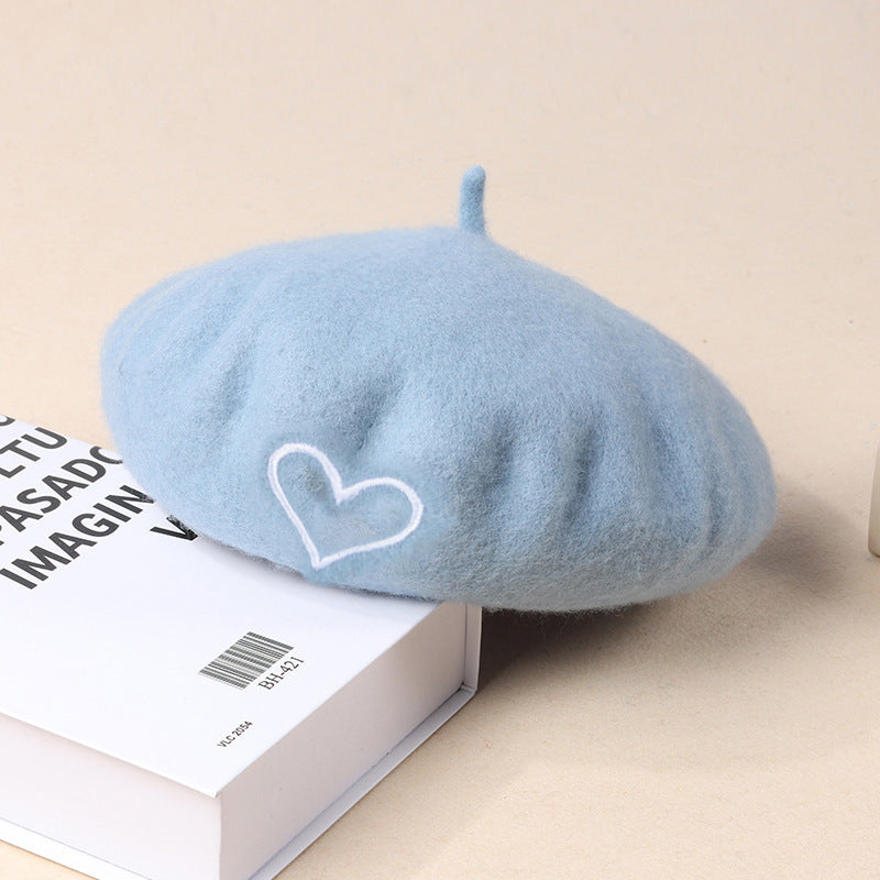 Wool Beret In Autumn And Winter