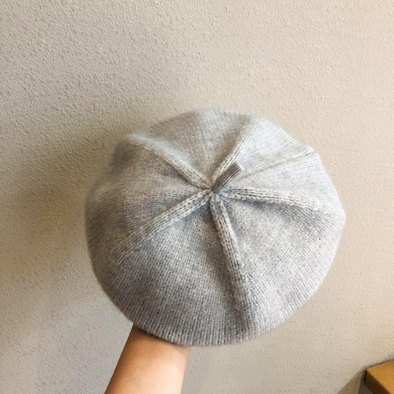 Knitted Beret British Wild Ins Tide Net Red Beret Winter