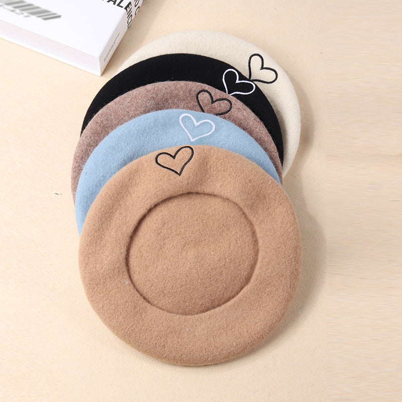 Wool Beret In Autumn And Winter