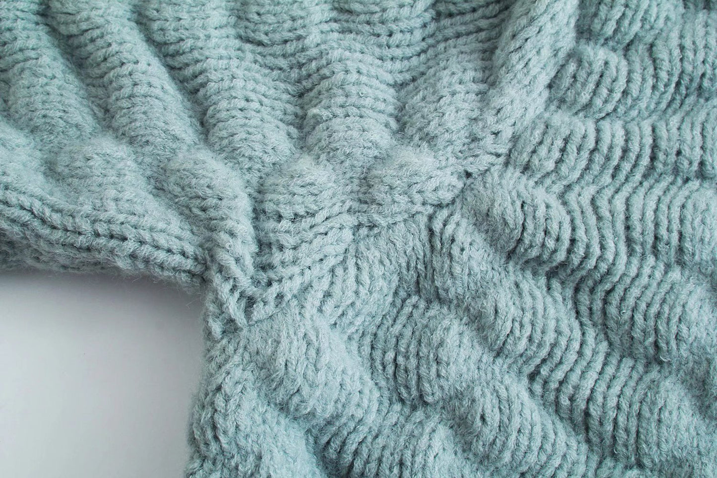 Women Floral Cardigan Single-breasted Long-sleeved Winter Sweater