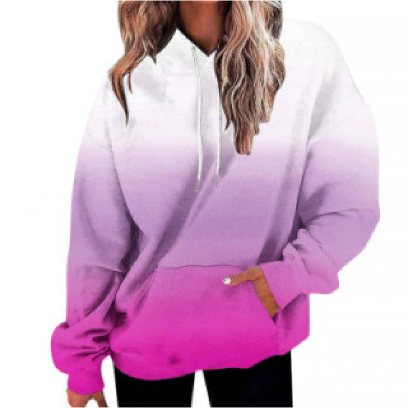 Women Digital Print Hoodie Sweater