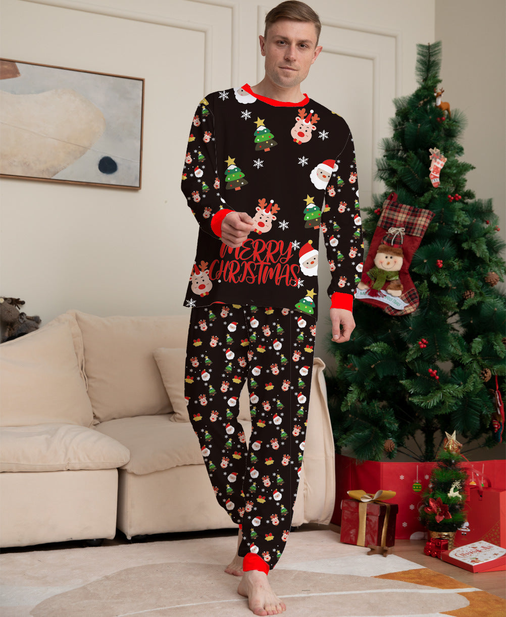 Fashion Christmas Parent-child Pajamas Set Homewear Clothes