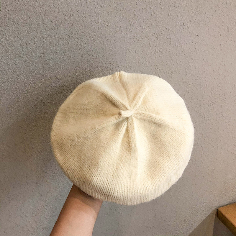 Knitted Beret British Wild Ins Tide Net Red Beret Winter