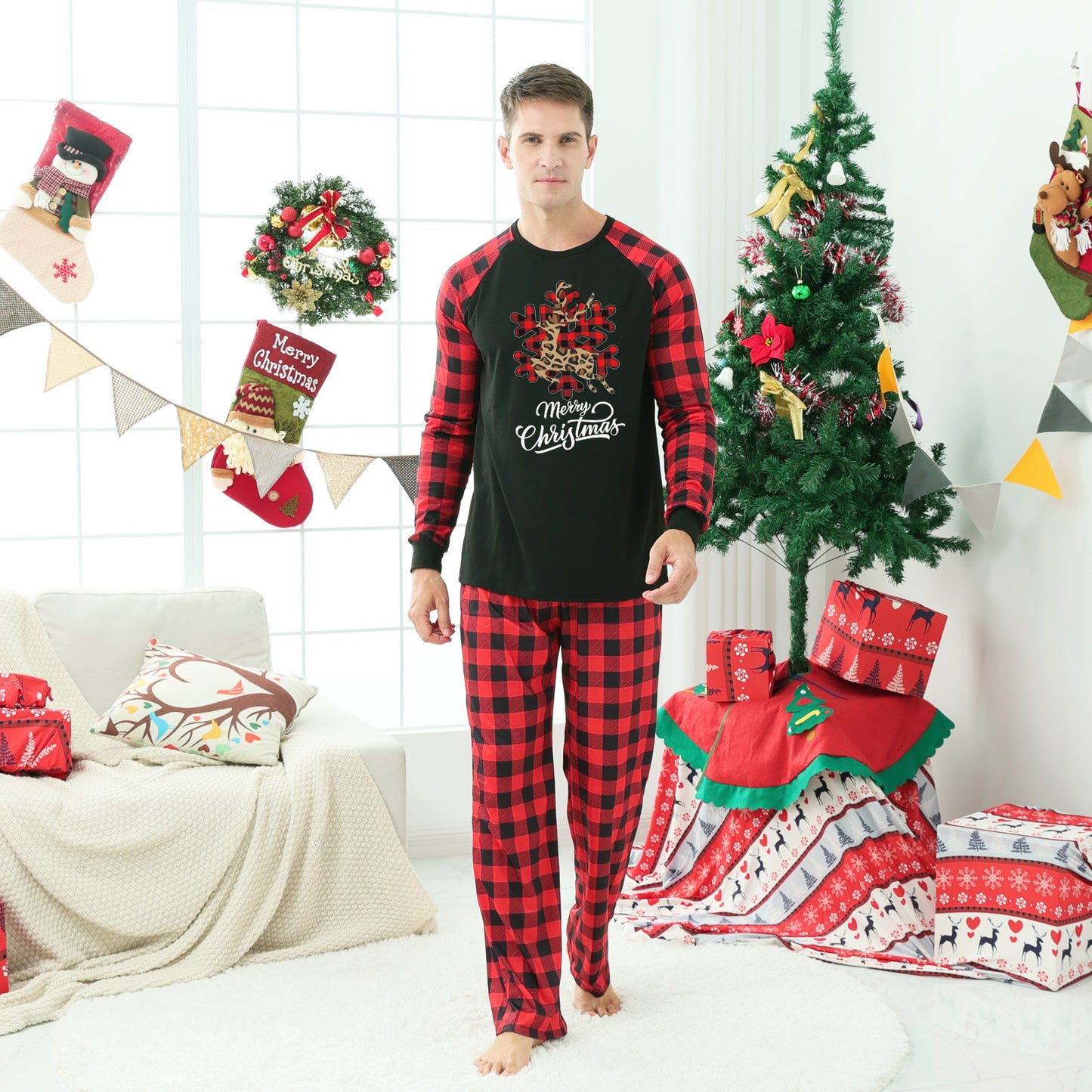 Christmas Parent-child Pajamas Suit Homewear Clothes
