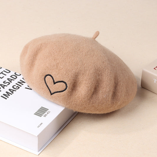 Wool Beret In Autumn And Winter